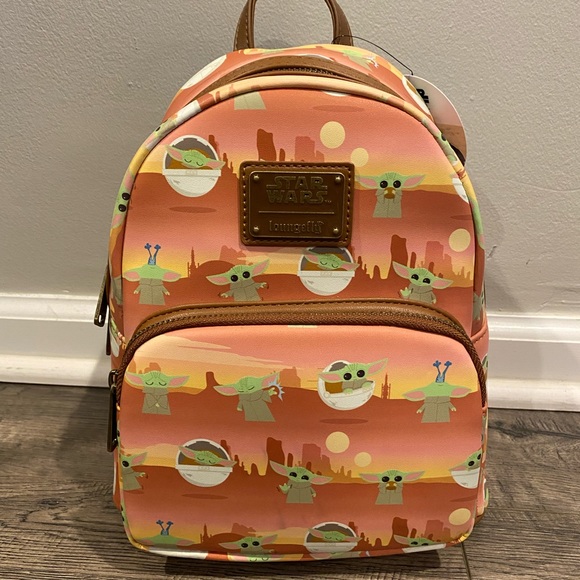 Loungefly Star Wars Baby Yoda Backpack and Wallet Set - Picture 2 of 7